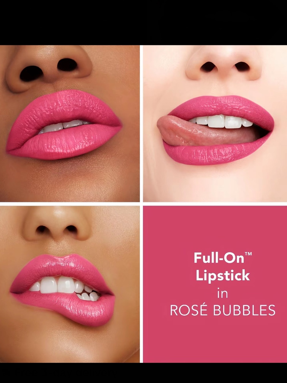 Buxom Full On Satin Plumping Lipstick in Rose Bubbles BNIB